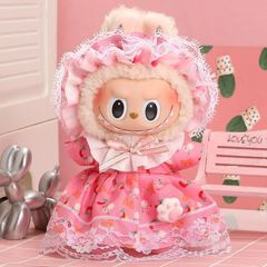 ドール服猫耳帽子2点セットlabubuラブブぬいぐるみ服17cm着せ替え着ぐるみ ドール服猫耳帽子2点セットlabubuラブブぬいぐるみ服17cm着せ