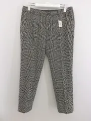 ◇ relume レリューム JOURNAL STANDARD チェック タック パンツ サイズM ホワイト ブラック レディース P  【中古】 【1208260013108】
