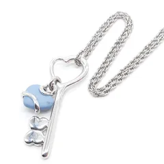 WEDGWOOD ウェッジウッド ネックレス ジャスパー キー 鍵 モチーフ シルバーカラー ハート 蝶 バタフライ