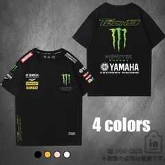YAMAHA ヤマハ Tシャツ MONSTER モンスター バイク 半袖 ロゴ カジュアル ストリート プリントTシャツ シンプル トレンド メンズ レディー