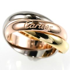 Cartier カルティエ トリニティリング MM スリーカラー 3連リング K18 SIZE:50 AU750 クラシック 指輪