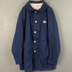 日本製 DANTON ダントン ラウンドカラー ワークジャケット ナイロン ネイビー 紺 メンズ 42 15s-sl-003