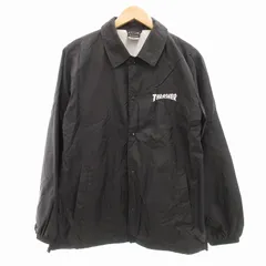 スラッシャー THRASHER コーチジャケット ナイロン ロゴプリント M 黒 ブラック /UO ■GY01のサムネイル