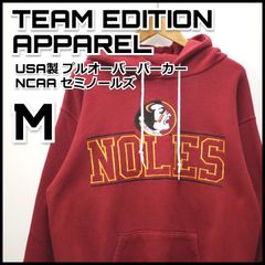 USA製 プルオーバーパーカー セミノールズ NCAA アメフト 刺繍 M 古着