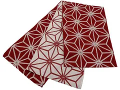 着物美人 送料込み 浴衣帯 長尺 日本製 半幅帯 細帯 四寸帯 夏帯 帯 浴衣帯臙脂 半幅帯臙脂 浴衣帯赤 半幅帯赤 浴衣帯麻の葉 半幅帯麻の葉 浴衣帯くすみ くすみ 浴衣半幅帯 浴衣帯女性 半幅帯女性 浴衣帯女の子【 臙脂 赤 麻の葉 】m461257k6