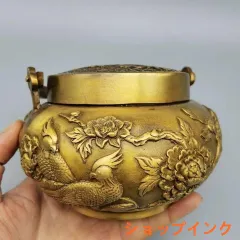 銅製 提梁暖手炉 喜上枝頭手提げ暖手炉 香炉 香道具 装飾品 工芸品 置物 銅製 提梁暖手炉 竹節手提げ暖手炉 香炉 香道具 装飾品 工芸品
