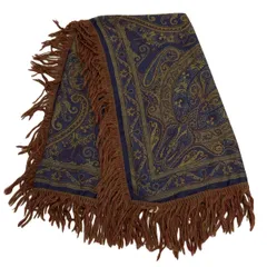【美品】ETRO エトロ ウール ストール 膝掛け フリンジ 超美品✨ETRO エトロ ストール スカーフ シルク混 フリンジ