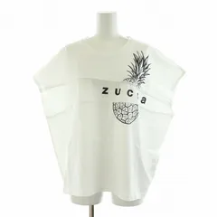ズッカ zucca Tシャツ カットソー フレンチスリーブ ロゴプリント パイナップルモチーフ M 白 ホワイト /NQのサムネイル