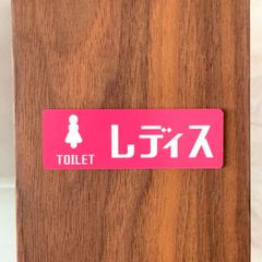 【送料無料】TOILET レディスサインプレート 女子トイレ 室名札 部屋名札 扉サイン ドアサイン ルームサイン ROOM