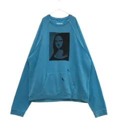 Martin Margiela (マルタンマルジェラ) 18AW OVER SIZE SWEAT モナリザ プリント ペイント加工 オーバーサイズ スウェットトレーナー S30GU0074 ブルーのサムネイル