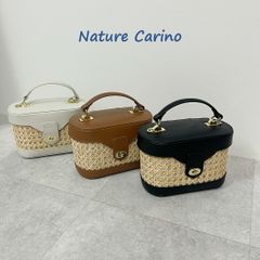 Nature Carino ナチュレカリーノバンブーハンドメッシュバニティバッグ 