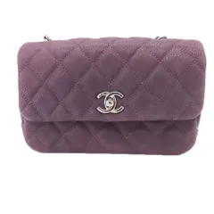 ≪値下げ≫【中古】CHANEL シャネル A2647503 ミニマトラッセチェーンショルダー パープル キャビアスキン 紫 レディース 小さめ ギャラあり レアカラー A2402284 【無料ギフトラッピング承ります】