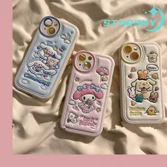 シナモン　デコ電　iPhoneケース　シナモロール デコ電 サブカル スマホケース iPhone12 シナモン サンリオ 量産