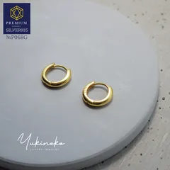 P068G　plump bella Lia　ゴールド　フープピアス　SV925