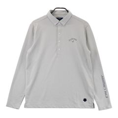 サイズ：L CALLAWAY キャロウェイ  長袖ポロシャツ 総柄 ブラック系 [240101473879] ゴルフウェア メンズ ストスト CALLAWAY キャロウェイ 長袖ポロシャツ 総柄 ブラック系 サイズ