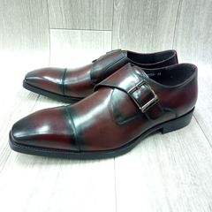 【ラスト1】本革ビジネスシューズ◆ボルドー◆サイズ43(26.5cm) 紳士革靴