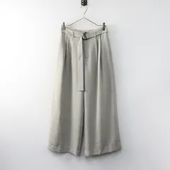 美品 ジャーナルスタンダード JOURNAL STANDARD リネンライクワイドパンツ 36/ベージュ タック ベルト【2400014466584】