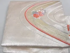 平和屋着物＊夏物　九寸名古屋帯　刺繍　稲穂　金銀糸　正絹　逸品　CAAW6625th 平和屋着物＊夏物 九寸名古屋帯 刺繍 稲穂 金銀糸 正絹 逸品