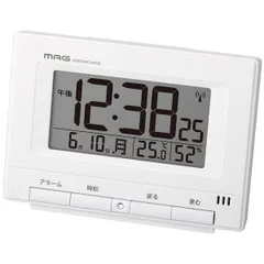 【新品・7営業日以内発送】ノア精密 T-790 WH-Z MAGデジタル電波自動点灯目覚まし時計ロン T790WHZ【沖縄離島販売不可】