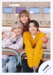 【中古】生写真(STARTO) 少年忍者/黒田光輝・安嶋秀生・長瀬結星/膝上/×××××.POP UP STOREオリジナルフォト/公式生写真