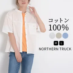 シャツ ブラウス レディース 半袖 トップス 無地 ワークシャツ シャツブラウス 薄手 羽織り 前開き ポケット ノーザントラック ノースオブジェクト NORTHERN TRUCK 大きいサイズ 夏 大人 可愛い ナチュラル カジュアル 服 [M便 不可]のサムネイル