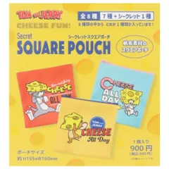 【メール便】トムとジェリー ミニポーチ シークレットスクエアポーチ 全8種の内どれか1つ CHEESE FUN！ ワーナーブラザース ティーズファクトリー コレクション雑貨 キャラクター グッズ 