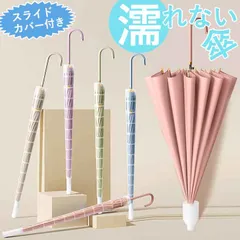 グレー 傘 カバー付き スライド カバー 雨晴傘 長柄傘 伸縮 メンズ レディース 男女兼用 大人用 梅雨 対策 自動式 濡れない 防水 無地 耐風 大きめ 16本骨 おしゃれ 撥水 折れにくい UVカット 雨晴兼用傘 軽量 日傘 ^bm1374^のサムネイル