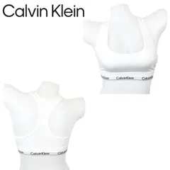 カルバンクライン calvin klein インナーウェア スポーツウェア F3785 ホワイト スポーツブラ パッドなし カップなし スポブラ レーサーバック レディース CALVIN KLEIN 新品 未使用品 正規品