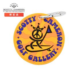 スコッティキャメロン ラバー パッティングディスク ピースサーファーデリック イエロー バッグタグ カラビナ付き Scotty Cameron キャメロン Puttuing Disc