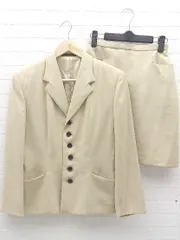 ◇ INED イネド ミニ シングル スカートスーツ 上下 セットアップ 2 ベージュ * 1002800173457 【中古】 【1002800173457】