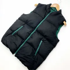 ユナイテッドアローズ リズムオブライフ UNITED ARROWS ダウンベスト リバーシブル ブラック グリーン 【腹にシミ有】 Mサイズ■DJ111