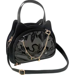 ☆ ブラック ☆ 痛バッグ ショルダーバッグ ねこ 2way 痛バッグ ショルダーバッグ ねこ型 2way 痛バ 痛バック 推し活バッグ 推し活バック ミニショルダー ショルダーバック ショルダー 肩掛け 斜めかけ トートバッグ トートバック トート 手提げ