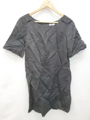 ◇ ◎ DRESSTERIOR ドレステリア 無地 キレイめ バックジップ 半袖 ミニ丈 ワンピース 表記なし ブラック レディース P  【1403110005757】のサムネイル