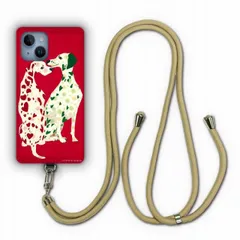 [iPhoneSE 第3世代/第2世代/8/7] スマホショルダー スマホケース iPhone14 ケース アイフォン15 14 13 12 SE 第3世代 第2世代 スマホケース カバー 動物 アニマル柄 背面保護 ダルメシアン ハート カップル お揃い