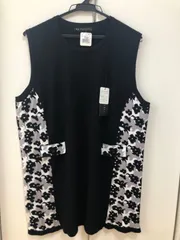 【新品】　ラパステル　ニットチュニック　ノースリーブ　M～L　フェイクポケット