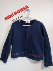 ミキハウス110　花刺繍スエット生地ジャケット