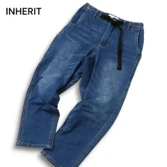 INHERIT インヘリット USED加工★ ストレッチ スウェット デニム クロップド クライミング パンツ ジーンズ Sz.S メンズのサムネイル