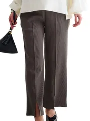 【人気商品】レギンス マタニティ ワイドパンツ Mommy リブ素材 ポケットつき Sweet お腹を包むウエストリブ 春 [スウィートマミー] 夏