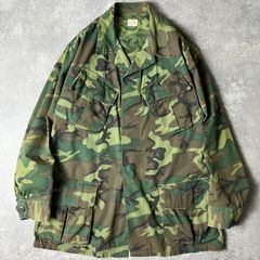 60s US ARMY 米軍実物 4th ERDL グリーンリーフ カモ ジャングルファティーグ ジャケット M-R / 60年代 ビンテージ ミリタリー 迷彩