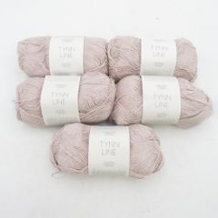毛糸 SANDNES GARN サンネスガルン TYNN LINE ティンライン 5玉セット 2331番色 薄紫色 春夏毛糸 リネン混 ノルウェーブランド 未使用品