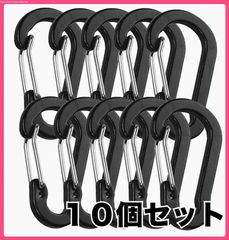 カラビナ アルミ合金 カラビナ 超軽量 多機能 釣り 10個セット スナップ バックパッキング アウトドア スポーツキャンプキーホルダー  脱落防止 キーチェーン クリップ Dリング