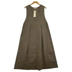 美品  Samansa Mos2 blue サマンサモスモス ブルー タグ付き Vネック ジャンパースカート sizeフリー/モカ