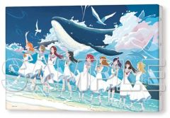 [중고] 캔버스 보드 캔버스 아트 Aqours 5주년 스페셜 트리뷰트 일러스트 캔버스 아트 [러브라이브! 선샤인!!]