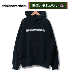 Thisisneverthat パーカー XL ブラック 00s ストリート 刺繍ロゴ