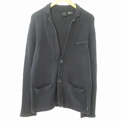 アルマーニエクスチェンジ A/X ARMANI EXCHANGE コットンニット ジャケット カーディガン 黒 L 0425 ■GY14のサムネイル