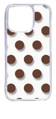 【新品未使用】iPhone15 Pro アイフォン15プロ クリア ハードケース ドット柄 水玉 (ブラウン) スマホケース カバー cl-ip15pro-dotsmall-15