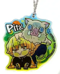 【中古】雑貨 善逸＆伊之助 「ぴた!でふぉめ 鬼滅の刃 アクリルキーホルダーvol.3」 JUMP SHOP BOX購入特典