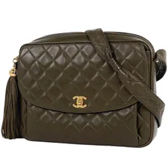 シャネル CHANEL ココマーク フリンジ チェーン ショルダーバッグ タッセル マトラッセ ショルダーバッグ レザー ブラウン レディース 【中古】