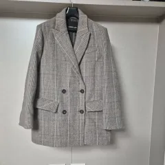 66 ) 今後のステップ ダブルボタン チェック ハーフコート