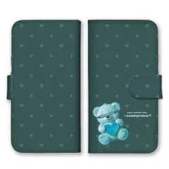 Galaxy A52 5G SC-53B ケース 手帳型 ギャラクシーA52 スマホケース 携帯ケース テディベア くま 病みかわ 病み可愛い パステル 地雷系 量産型 ダーク グリーン パープル カラー03